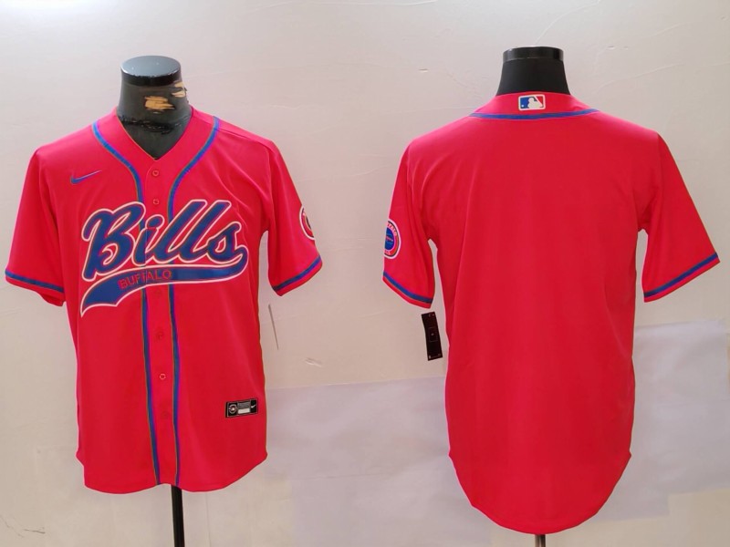 Men Buffalo Bills Blank Red Joint Name 2024 Nike Limited NFL Jersey style 1